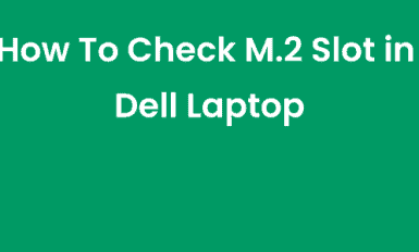 How To Check M.2 Slot in Dell Laptop