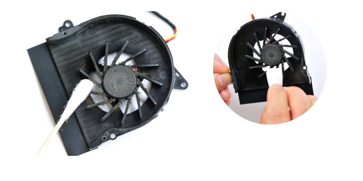 cleaning the cooling fan